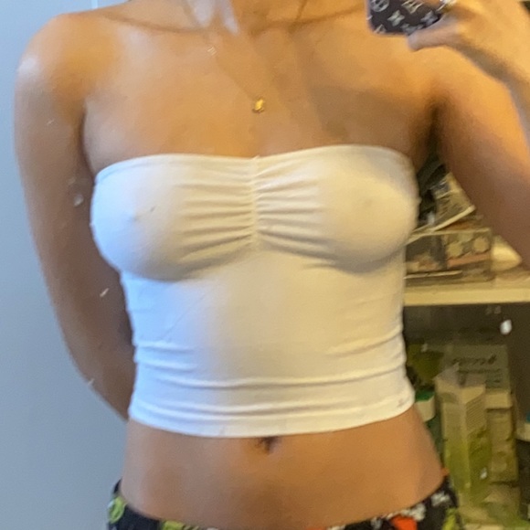 Garage Tops - White Garage Tube Top